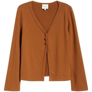 NWT Reformation Millie Split Front Cardigan Toffee XS